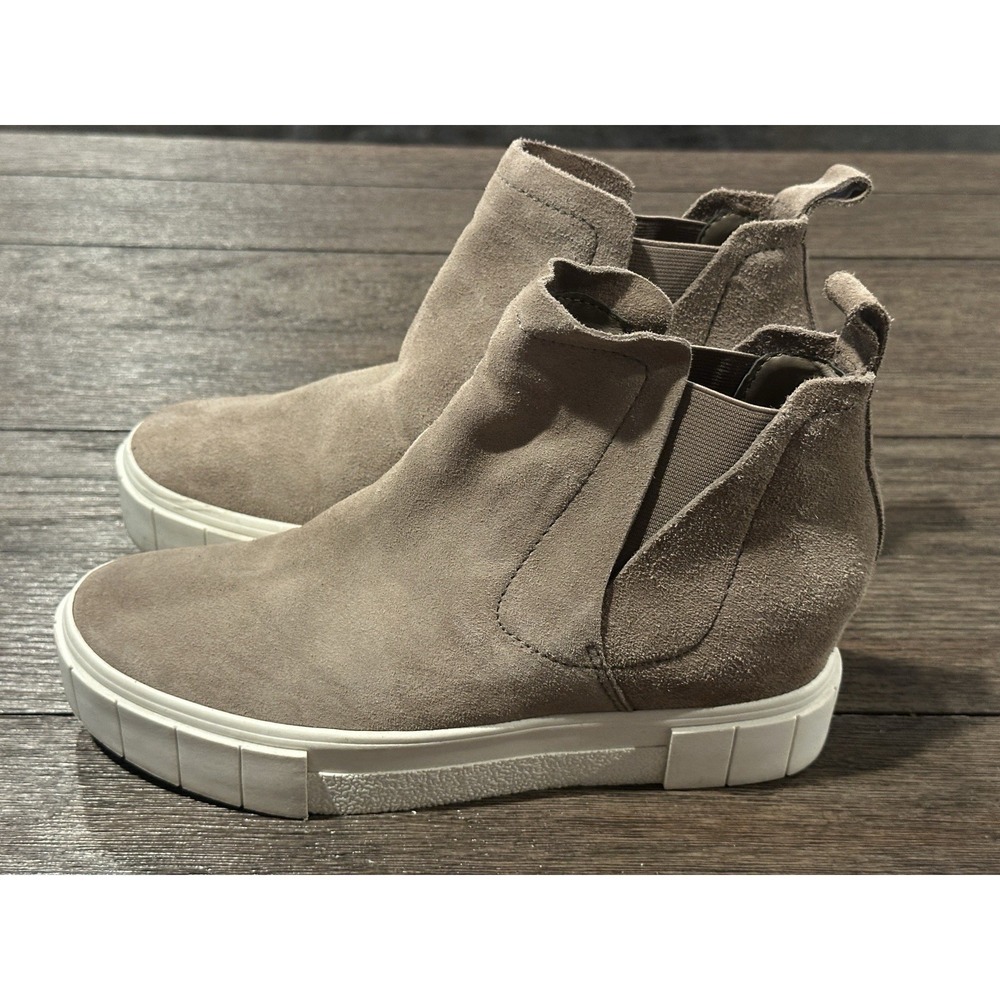 Dolce Vita Boots Womens 8.5 Zabie Chelsea Platform Ankle Bootie Tan‎ Leather